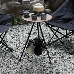 Aluminum Folding Small Round Table Coffee Table for Outdoor Camping Picnic BBQ