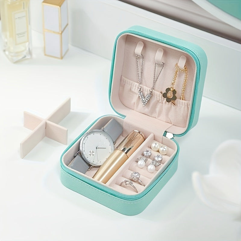 Jewelry Storage Case Portable Zipper Organizer Box