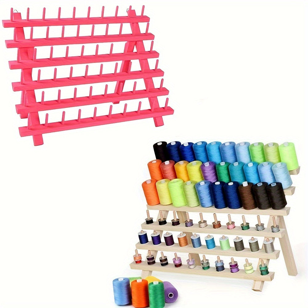Wooden Thread Storage Holder 60 Spool Sewing Embroidery Thread Rack