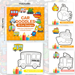 Kids' Car Doodle Activity Book with 36 Designs
