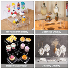 4 Layer Acrylic Display Stand for Dessert Dolls Cosmetics Collection