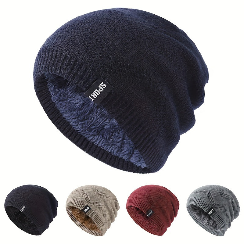 Warm Velvet Beanie Hat for Winter Outdoor Activities