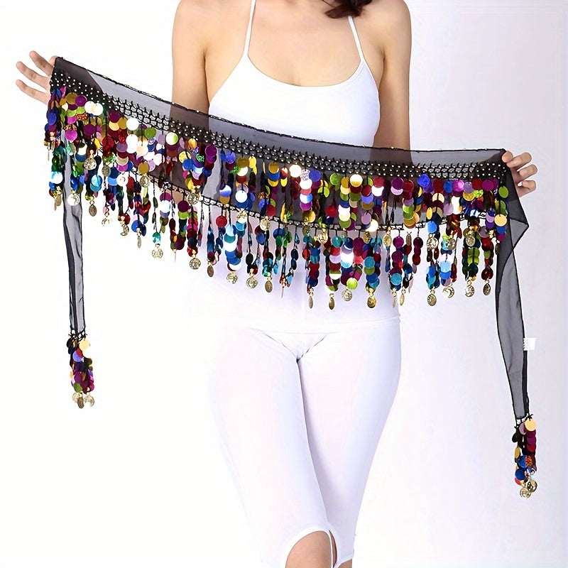 Sequin Belly Dance Hip Cover Skirt