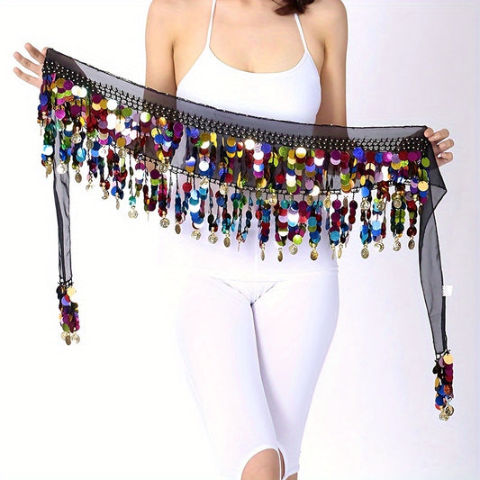 Sequin Belly Dance Hip Cover Skirt