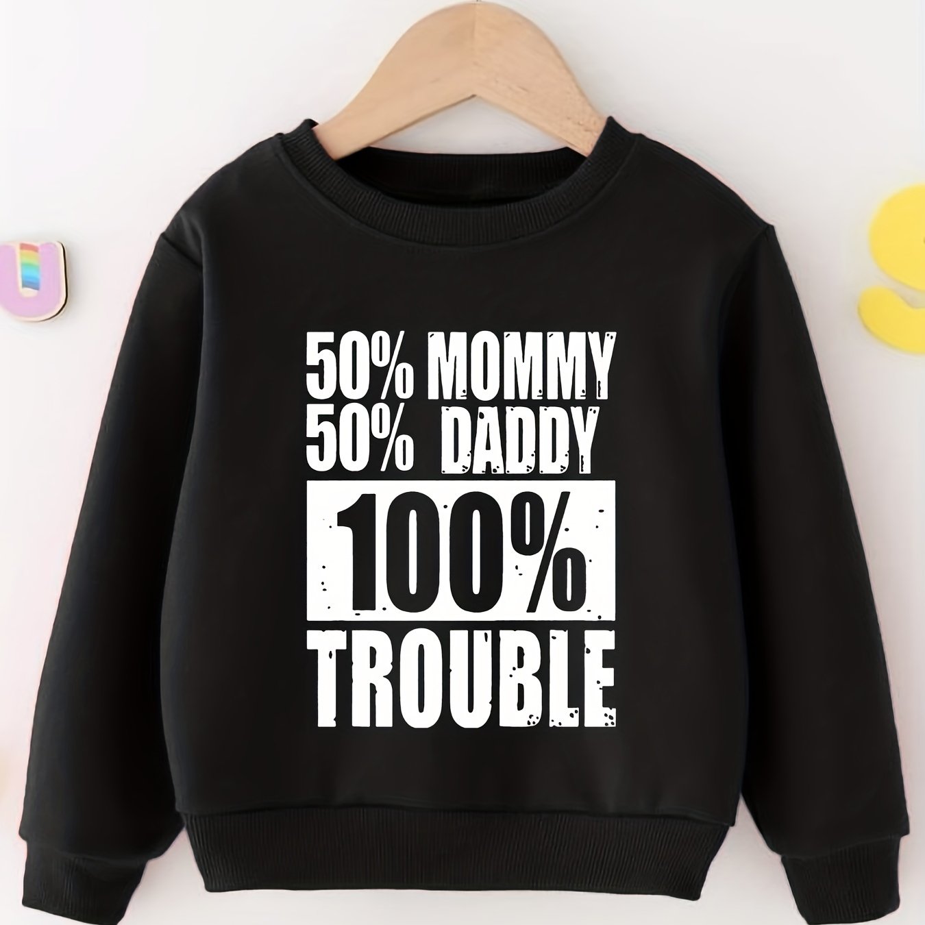 Boys ''100 Trouble'' Sweatshirt - Spring/Autumn Pullover