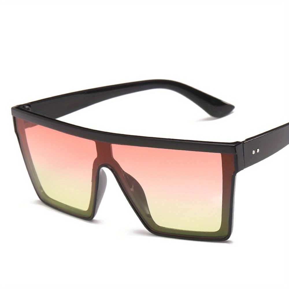 Y2K Flat Top Mirror Lens Sunglasses UV400