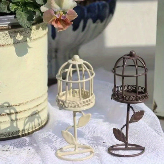 Mini Dollhouse with Bird Cage & Ornament for Christmas Display
