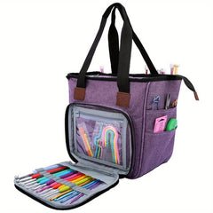 DIY Yarn Bag Knitting Organizer Tote Bag with Portable Storage