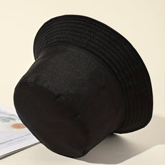 Stripe Print Bucket Hat Casual UV Protection Fisherman Cap