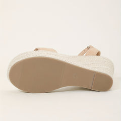 Women's Espadrille Wedge Sandals Open Toe Ankle Strap High Heels
