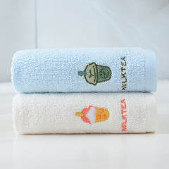 4pcs 100% Cotton Cartoon Face Towel for Kids, Soft Absorbent Towel for Babies