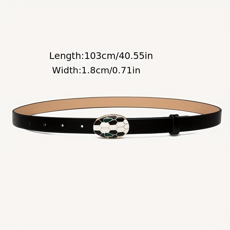 Snake Head Buckle Belt PU Belt For Women