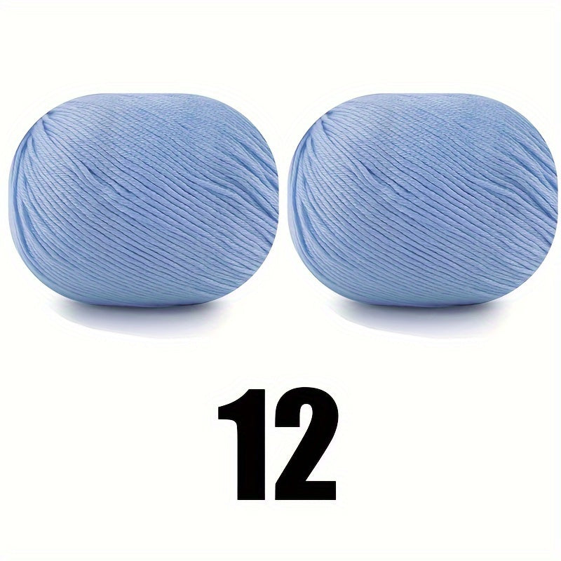 2pcs Cotton Yarn For Knitting Crocheting Sweater Scarf 50g