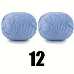 2pcs Cotton Yarn For Knitting Crocheting Sweater Scarf 50g