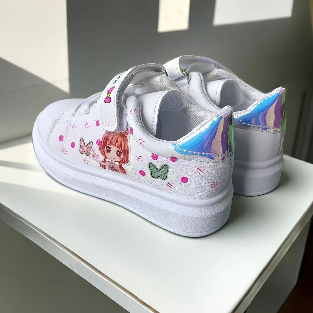Casual Cartoon Low Top Sneakers For Girls Lightweight Anti Slip Sneakers