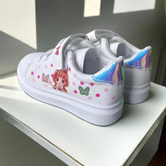 Casual Cartoon Low Top Sneakers For Girls Lightweight Anti Slip Sneakers