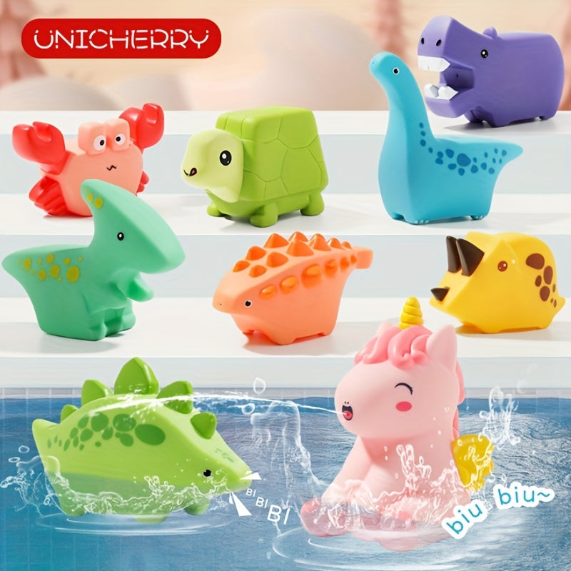 3pcs Baby Dinosaur Bath Toys For Toddler Mold Kids Bathtub Pool Toys