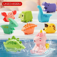 3pcs Baby Dinosaur Bath Toys For Toddler Mold Kids Bathtub Pool Toys