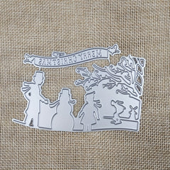 Christmas Metal Cutting Dies Silvery Embossing Die Cut Stencil DIY