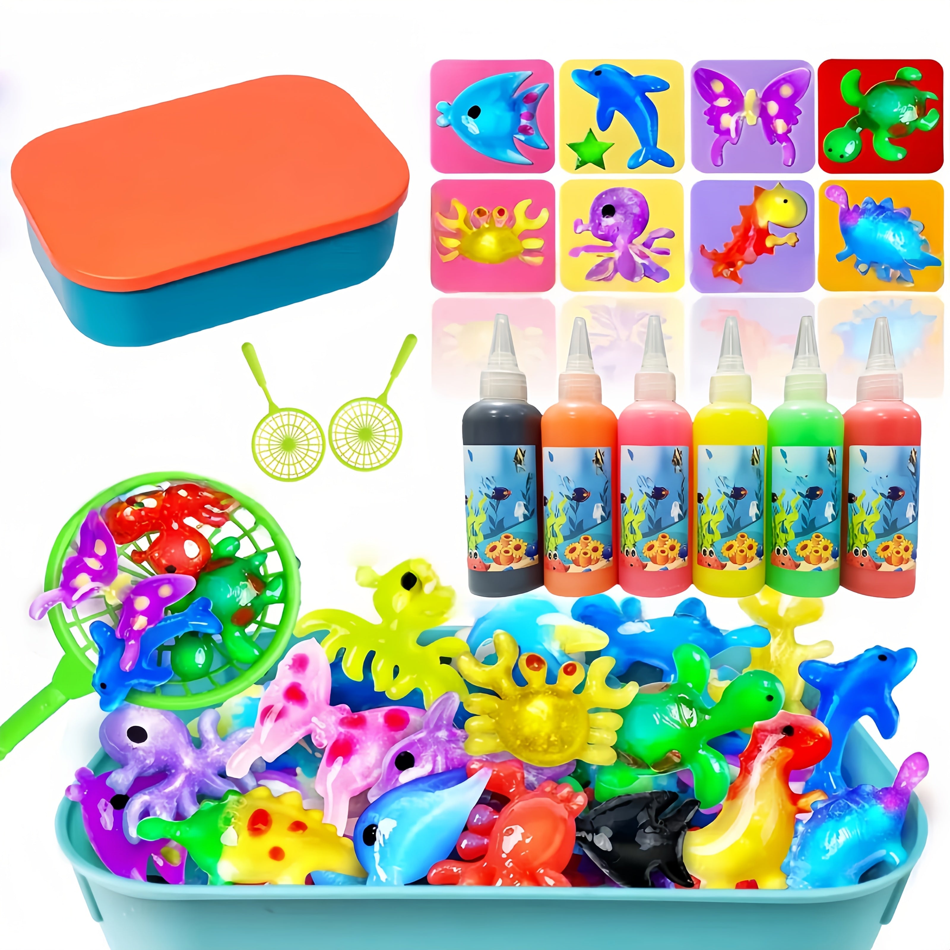 Magic Water Elf DIY Set with Storage Box, Molds & Bottles - Educational Fun Toy
