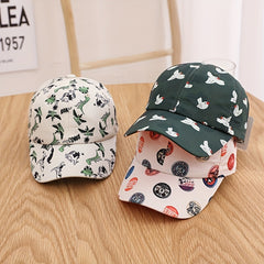 Kids Letter Embroidered Sunshade Baseball Cap