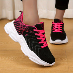 Women's Lightweight Walking Shoes Lace Up Mesh Sneakers
