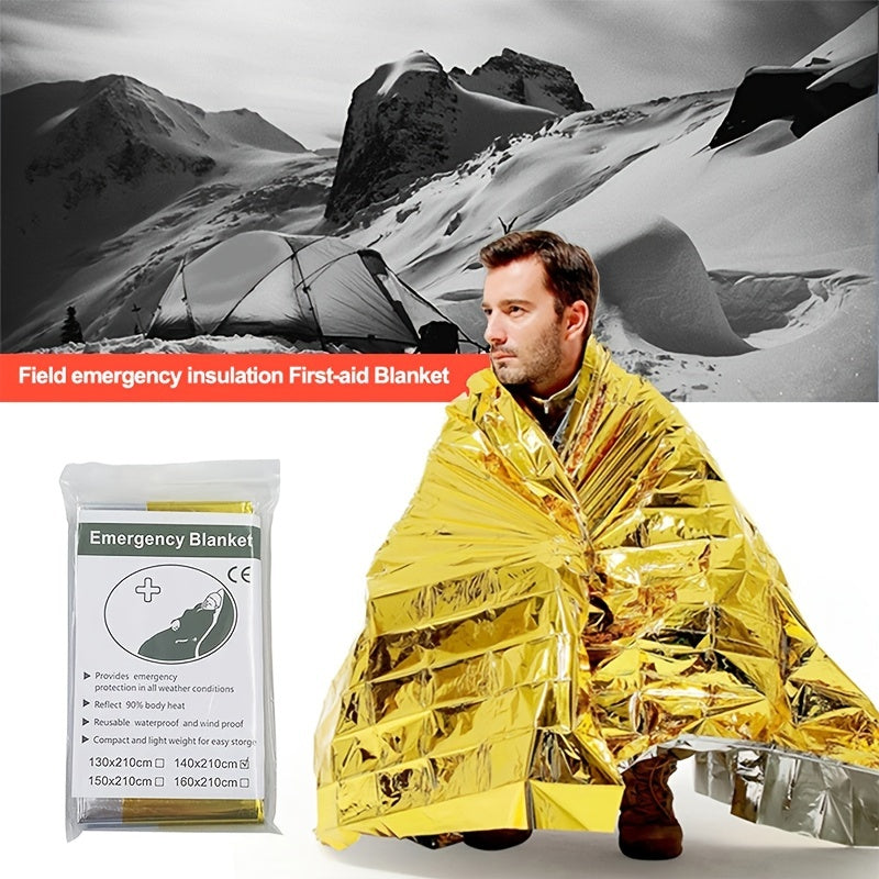 2pcs Emergency Blanket Outdoor First Aid Military Rescue Kit