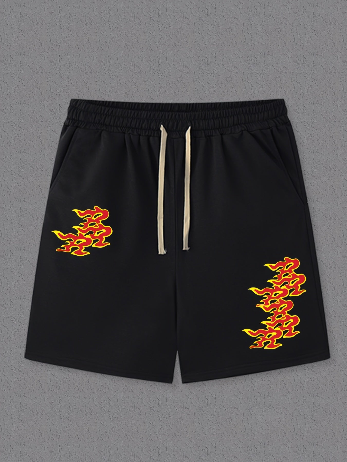 Men's Comfy Beach Shorts Solid Elastic Waist Drawstring Active Shorts