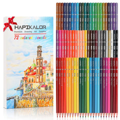 CCFoud 72 Colored Pencils Set with Canvas Wrap