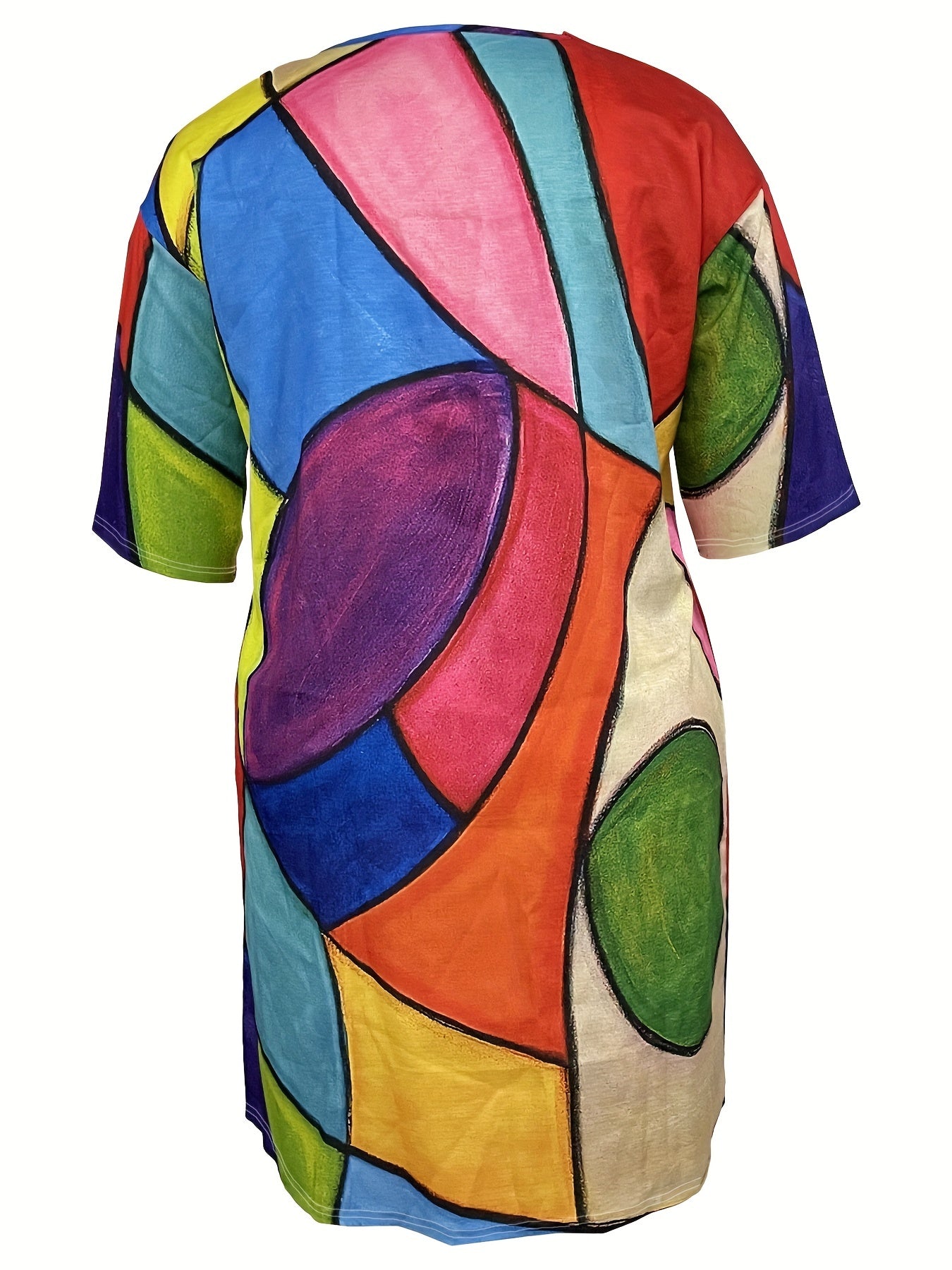  Casual Dress Women's Plus Graphic Print Half Sleeve