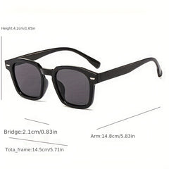 Vintage Square Sun Glasses Classic Candy Lens Transparent Sunshade Eyeglasses