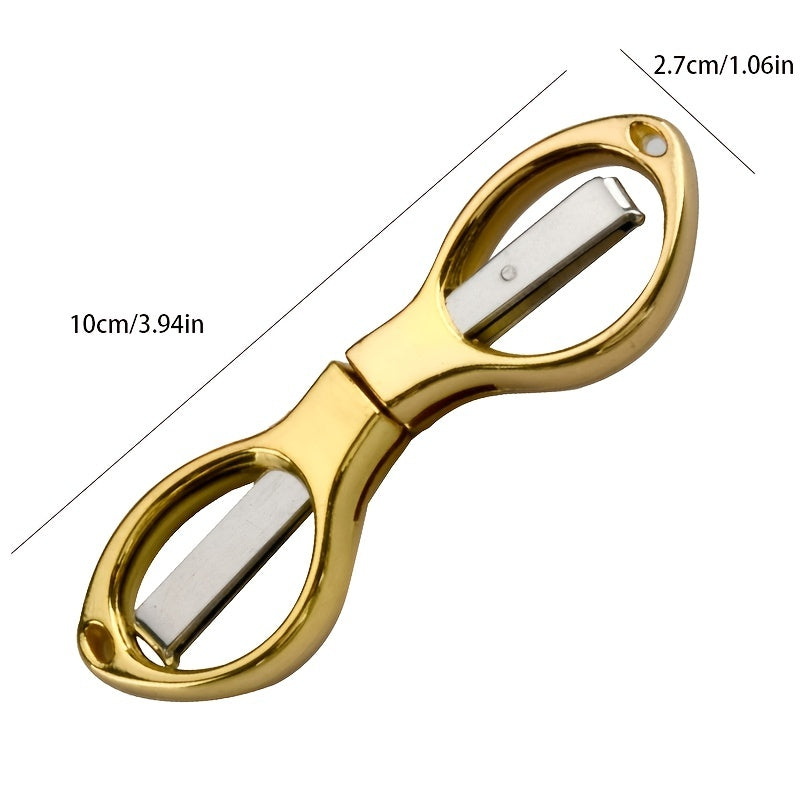 Mini Folding Scissors Stainless Steel Keychain Camping Fishing Scissor