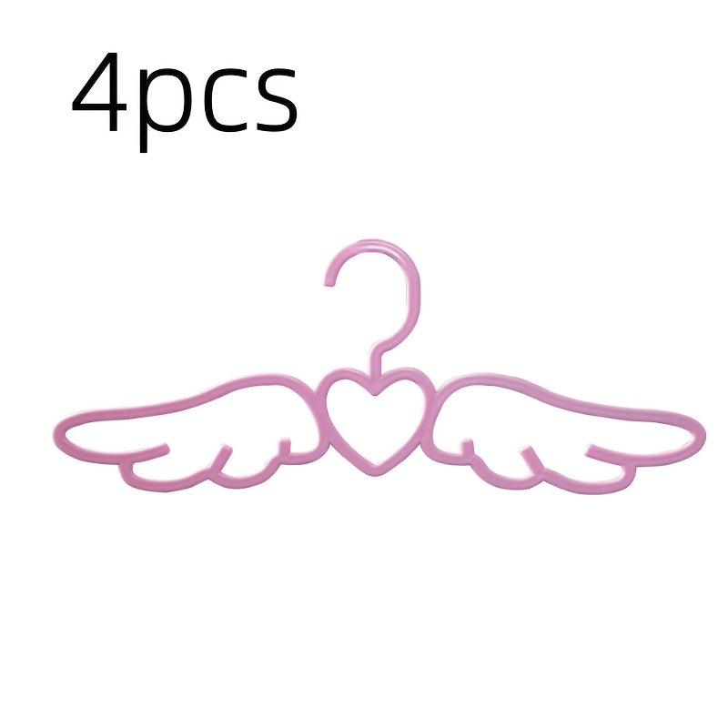 4pcs Love Angel Wings Shaped Hanger with Tie Scarf Holder
