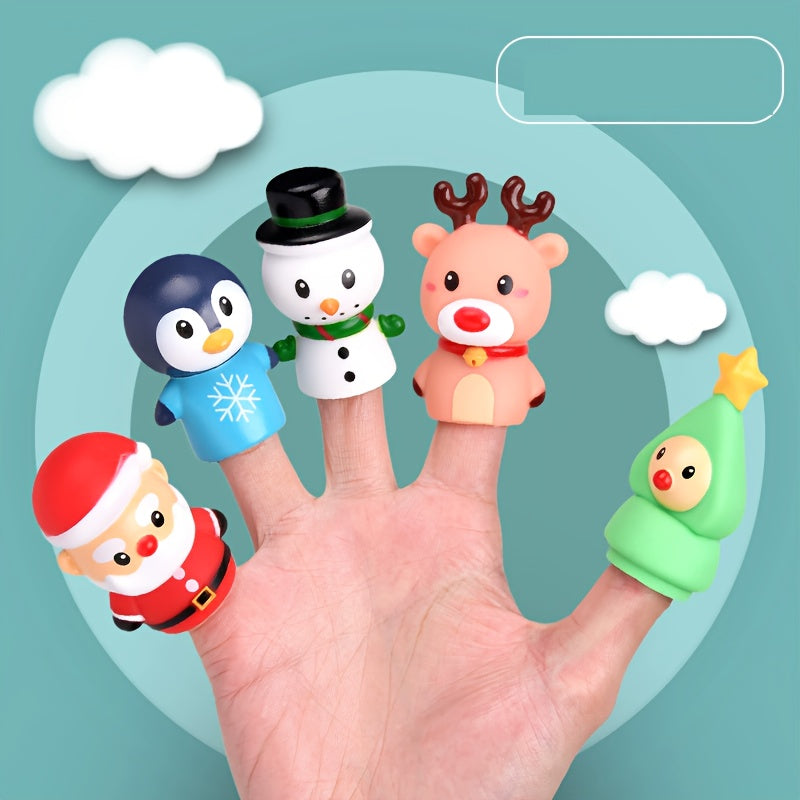 5pcs Dino Puppet Set T-Rex Interactive Finger Gloves for Parties & Holiday