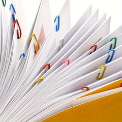 200pcs Colorful 28mm Paper Clip Metal Candy Paper Clip Office Folder