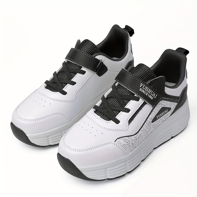 Girl's Roller Shoes with Hook and Loop Closure - Detachable Wheel Skate Sneakers