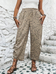  Boho Pants Women's Plus Ditsy Floral Print Wide Leg Trousers