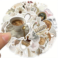 50pcs Cartoon VSCO Pretty Kpop Decorative Romantic Waterproof Stickers