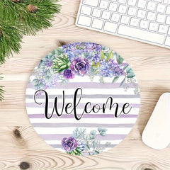 Flowers Round Mouse Pad Stylish Round Mousepad for Office Computers Laptop
