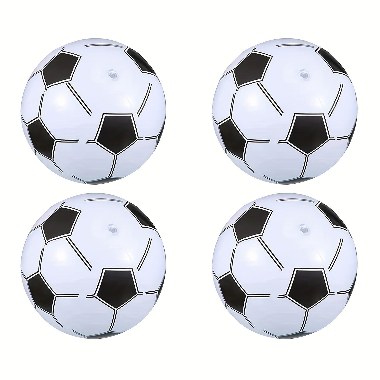 4-Pack 30.99 cm Inflatable Soccer Beach Balls