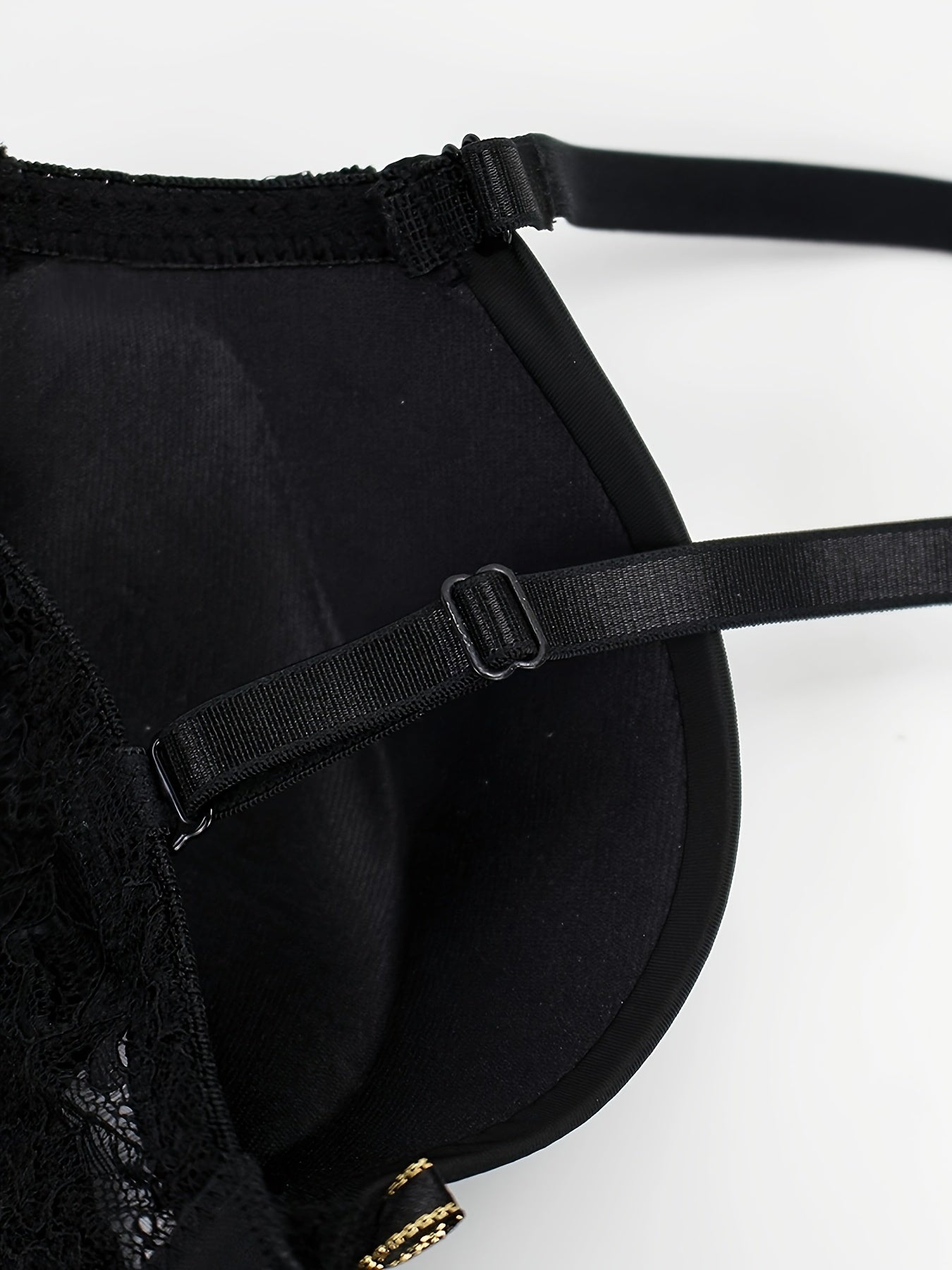 Solid Lace Splicing Bra Bow Tie Anti-sagging Everyday Bra