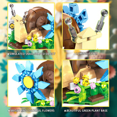 Creative Snail Building Blocks Set Animal Series Gift Cultivates Stacking Skills