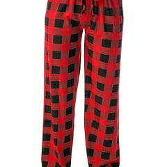 Women's Plus Plaid Print High Rise Stretch Pants