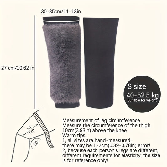 Outdoor Winter Rabbit Fur Warm Knee Pads - Prevent Cold Legs