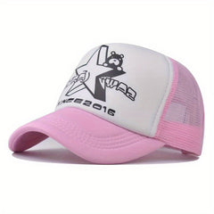 Star & Bear Graphic Mesh Baseball Cap