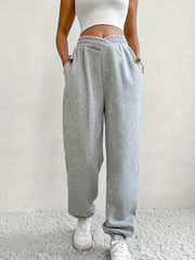  Solid V waist Stretch Joggers With Pockets