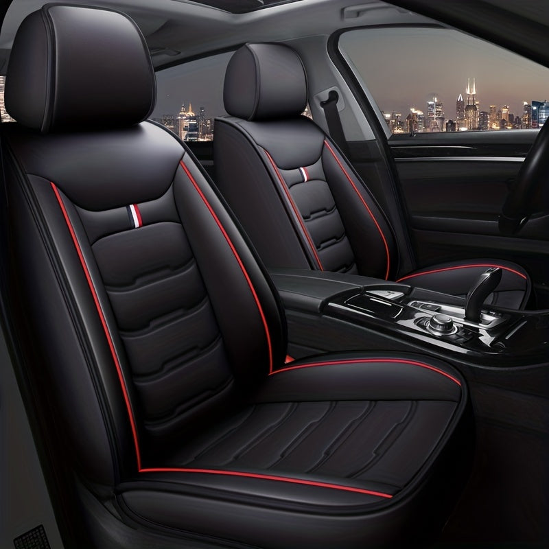 Full Leather Car Seat Cover All Seasons Universal Breathable Cushion