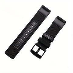 Canvas Nylon & Leather Watch Strap 20 22mm