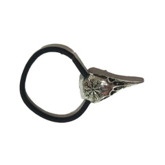 Viking Crow Skull Head Rope Silvery Hair Tie Hair Accessories