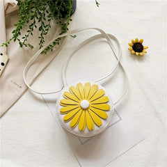 Kids PU Leather Little Daisy Crossbody Bag Mini Coin Purse